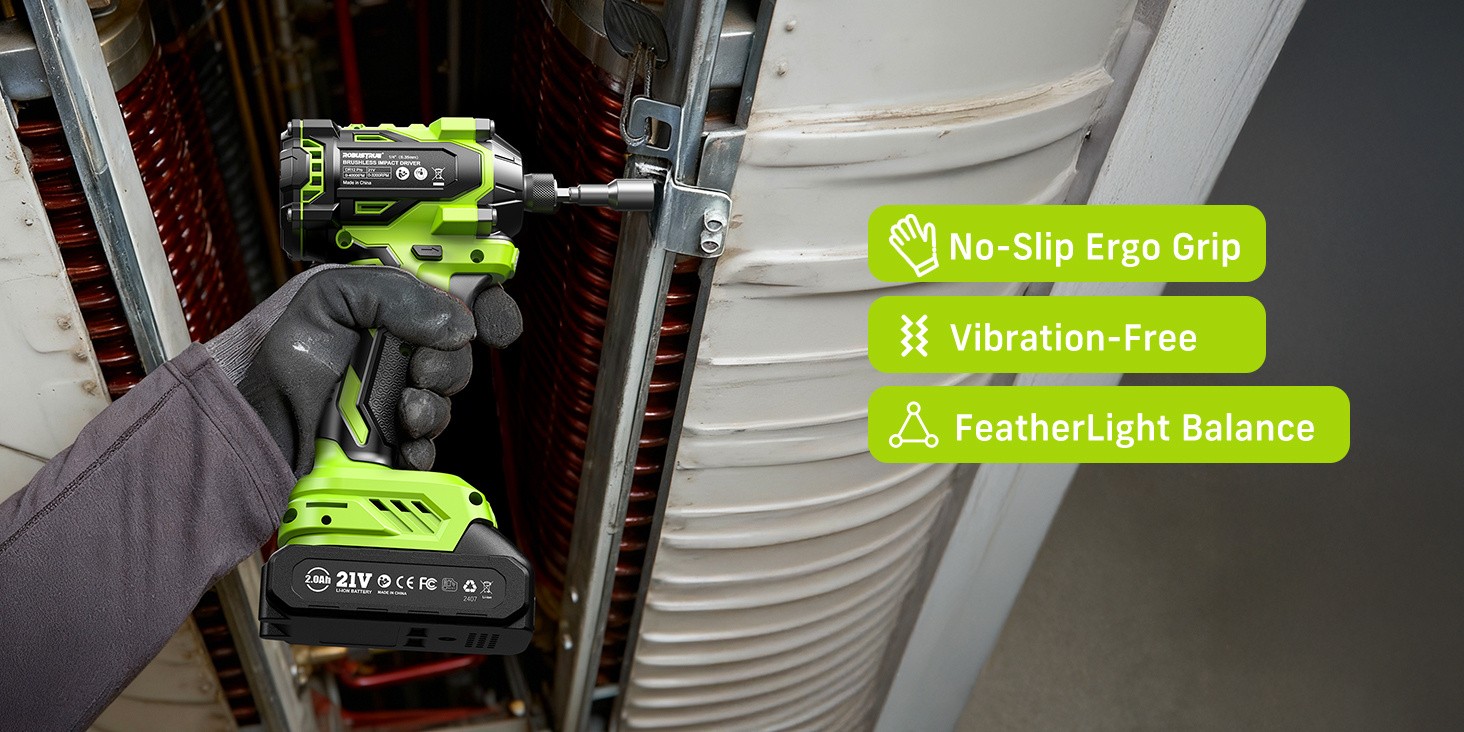 Robustrue 21V Cordless Drill & Impact Driver Combo Tool Set,