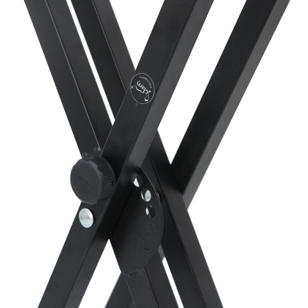 Dual-tube X-Shape Keyboard Stand Black