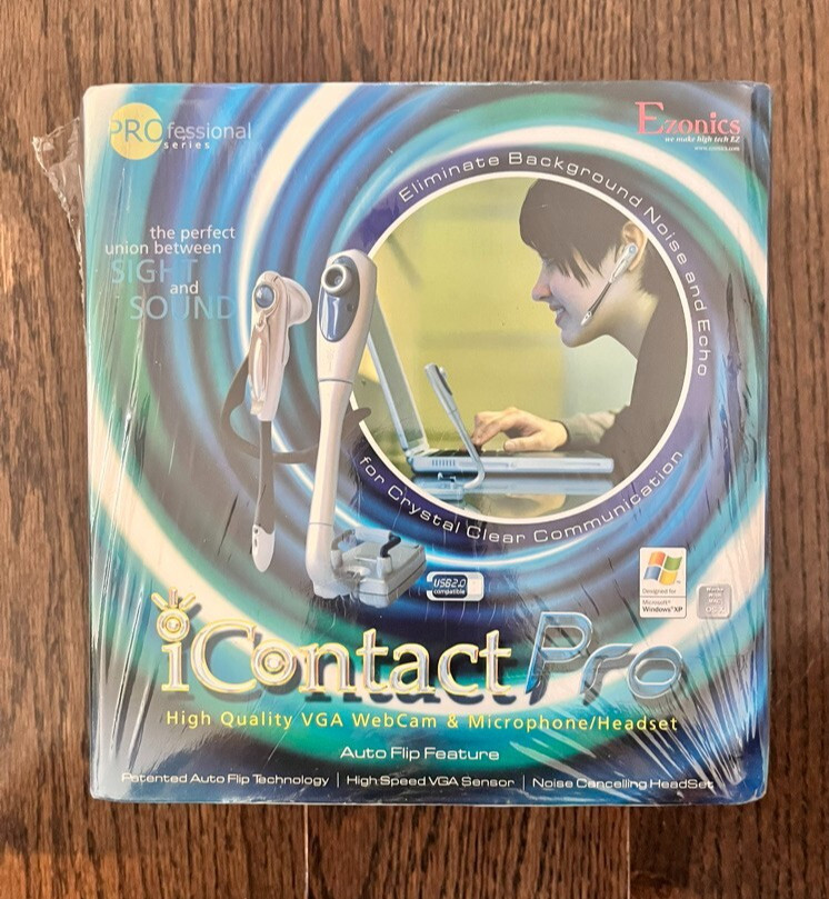 Ezonics - iContact Pro - VGA WebCam & Microphone HeadSet  - NEW Factory Sealed