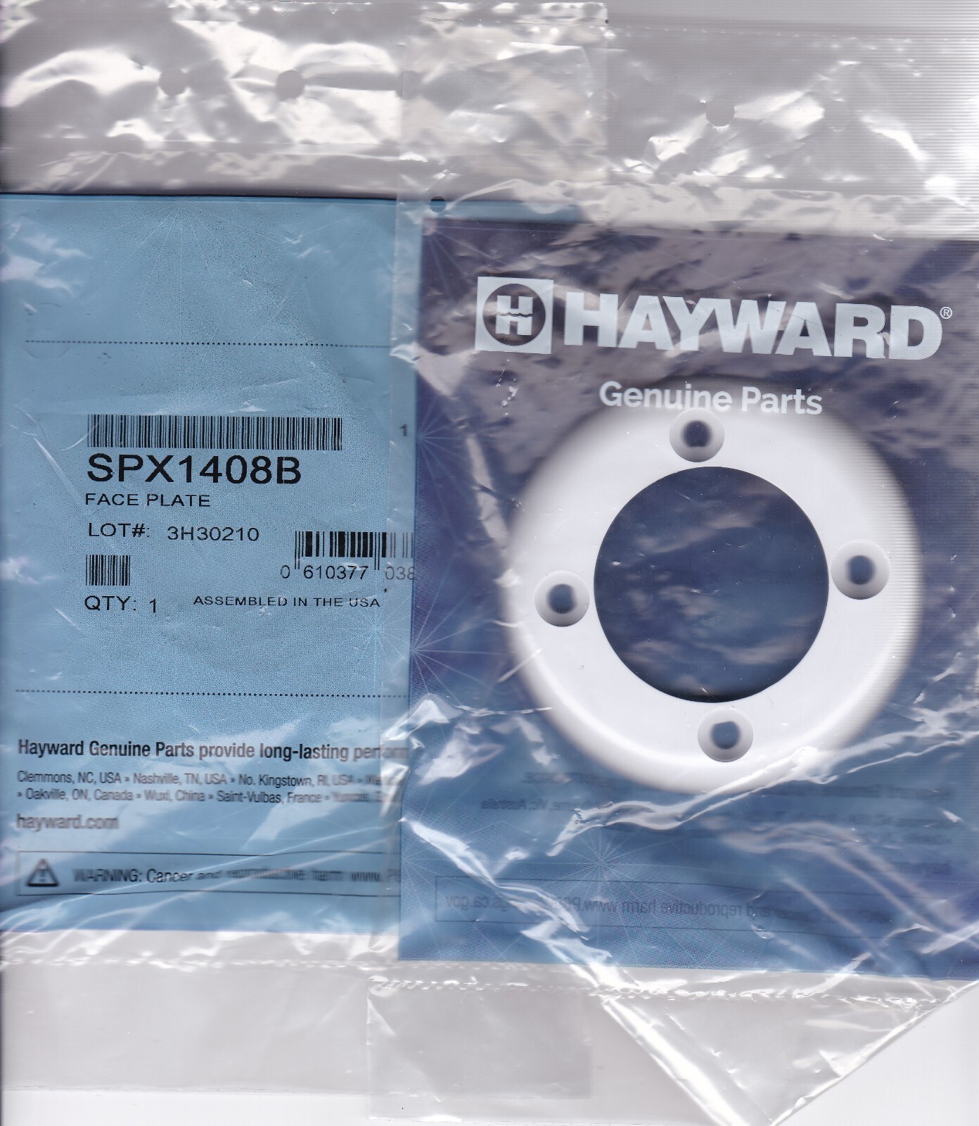 (2 )Genuine Hayward SPX1408B Vinyl Liner Wall Return Fitting Faceplate #SP1408B