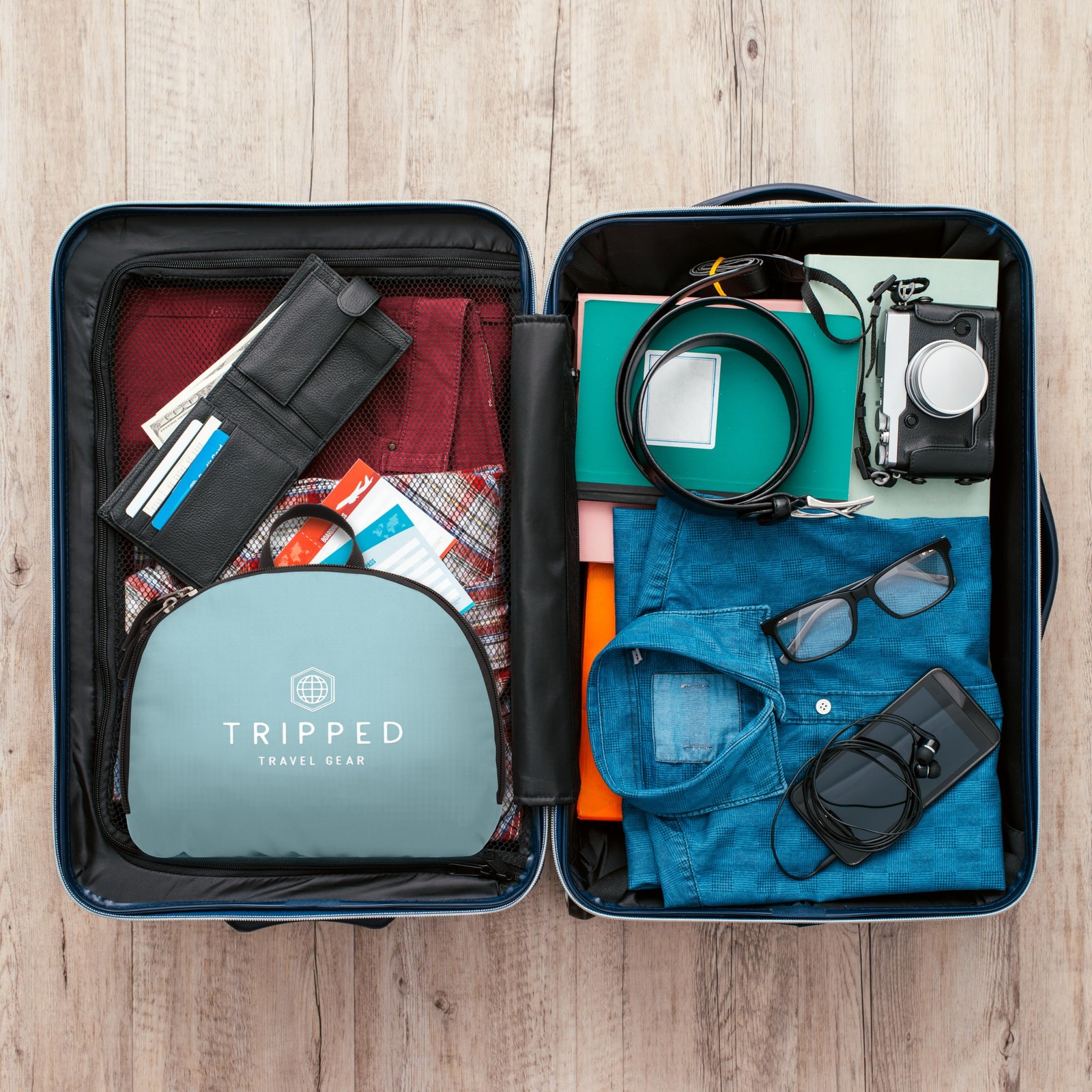 Travel Backpack- Foldable Collapsible Lightweight Backpack for Travel (Teal) ...
