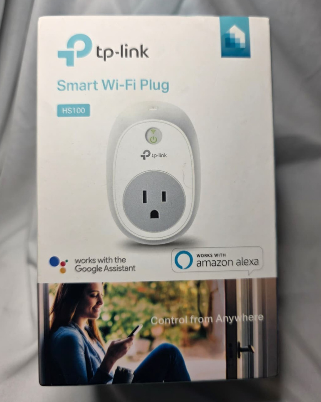 TP-Link HS100 Smart Wi-Fi Plug – Alexa & Google Assistant Compatible H8