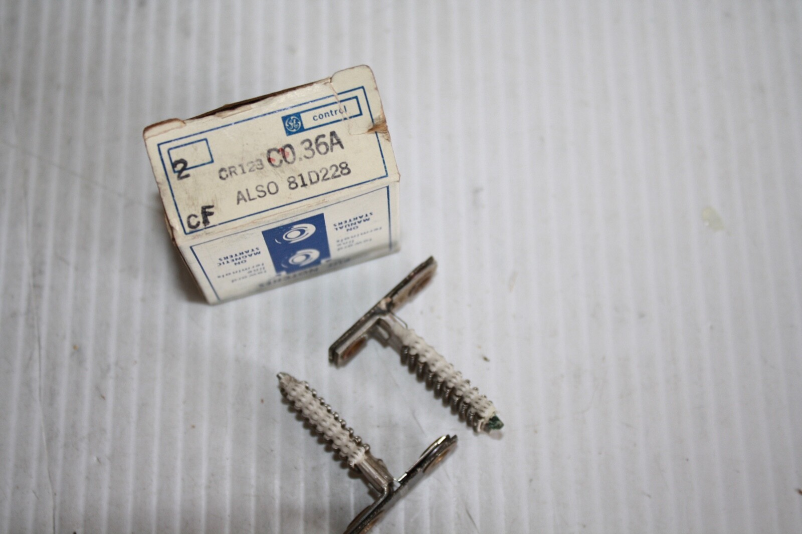 GE CR123 C0.36A OVERLOAD HEATER ELEMENT.  BOX OF 2 ELEMENTS