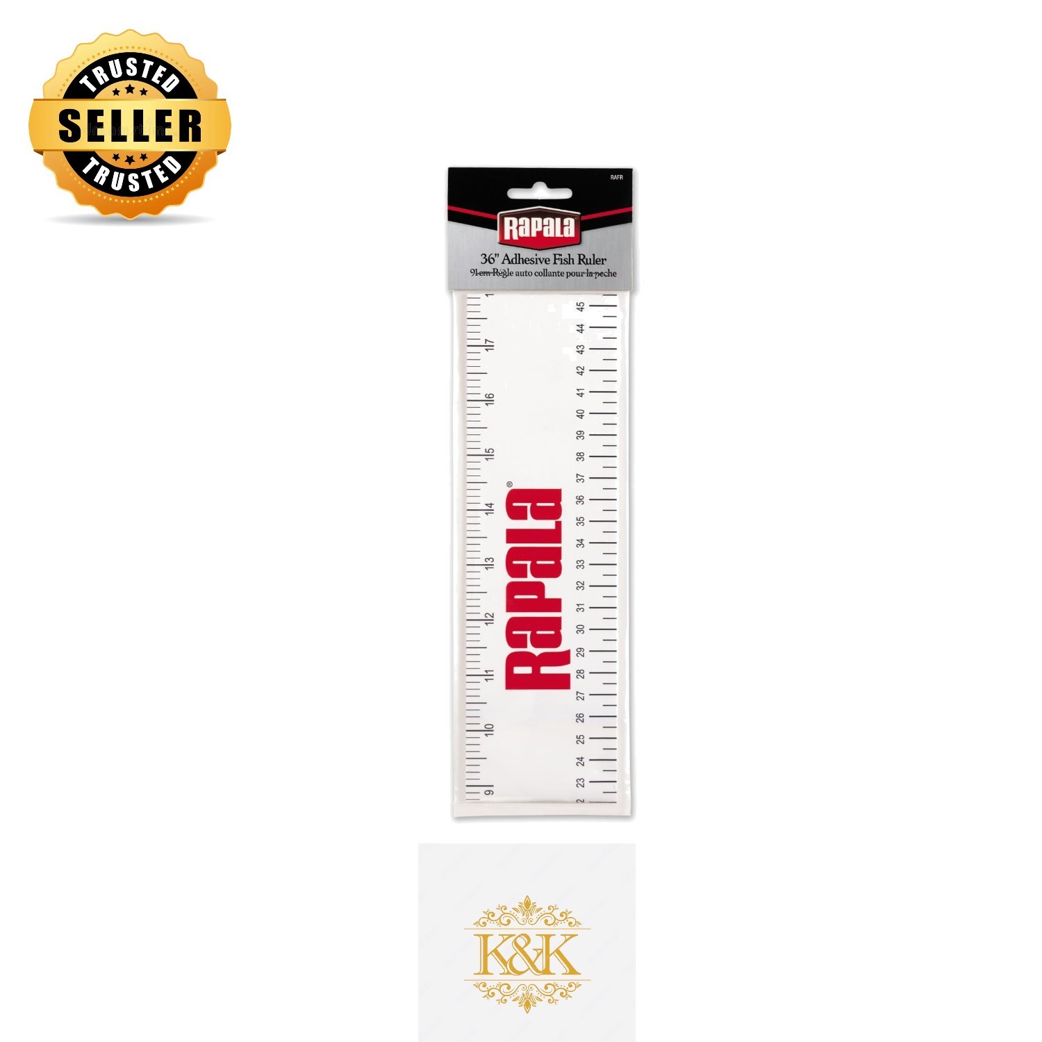 Durable 36-Inch Fishing Ruler with Adhesive Backing for Accurate Measurements
