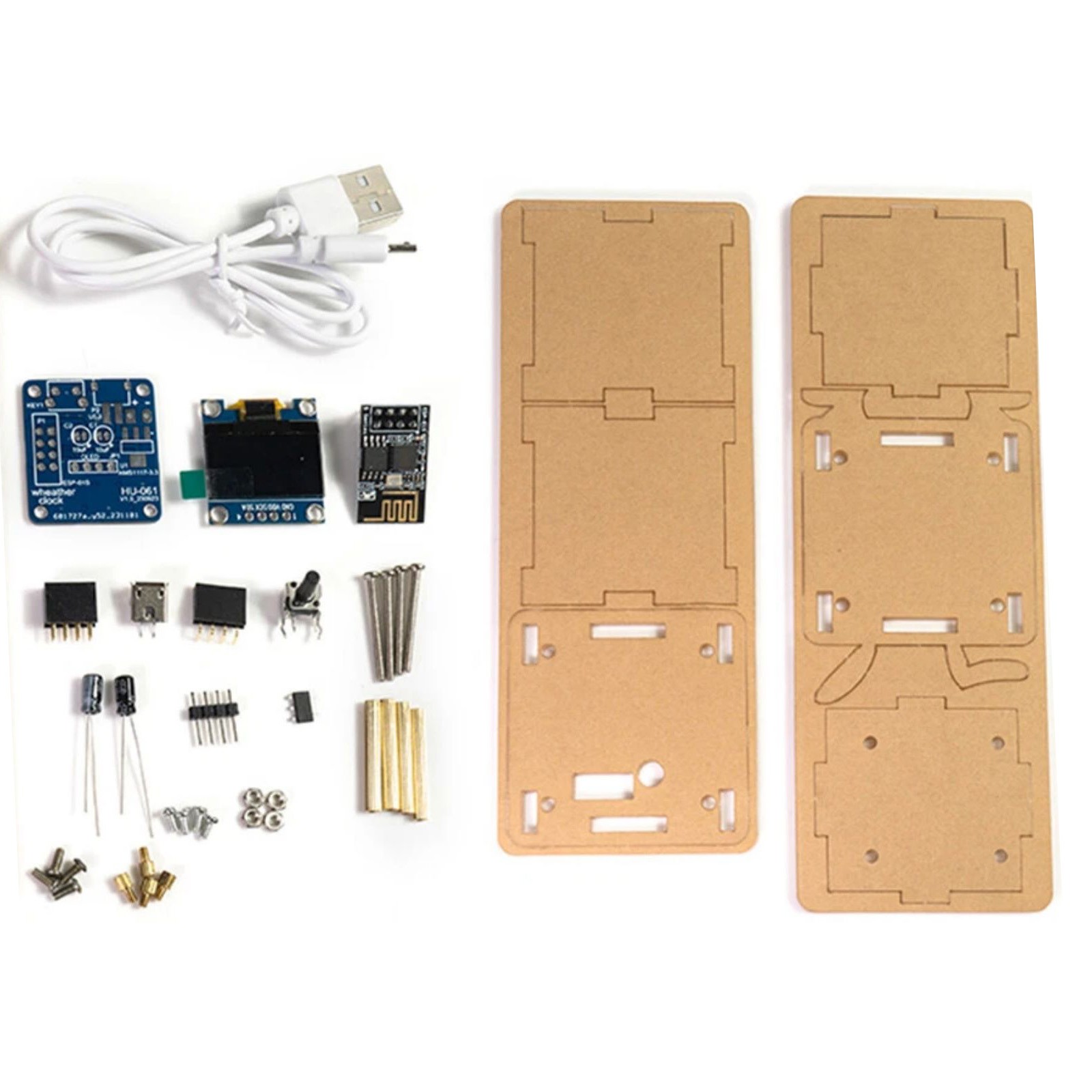 1PCS 6.6*4.8*4.35cm Transparent ESP8266DIY Electronic Kit With OLED Display