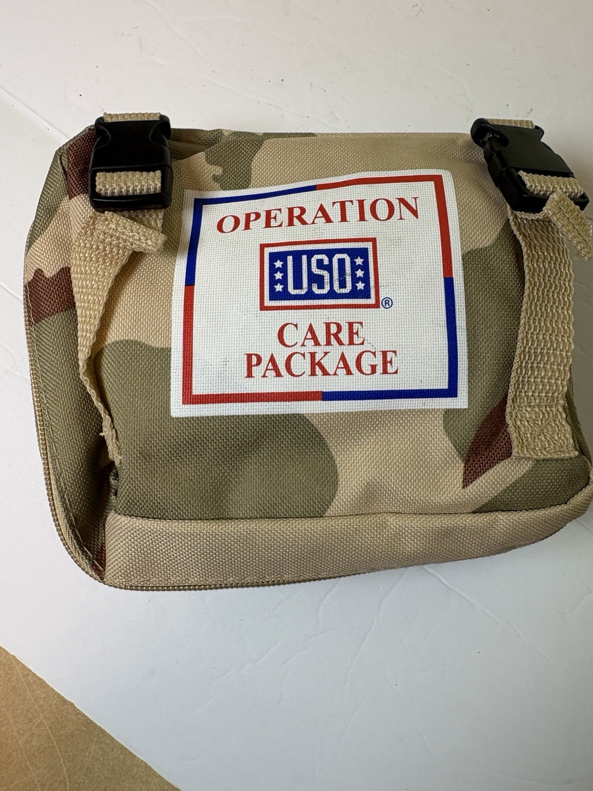 US Military USO Operation Care Package VIntage Bag With Contents