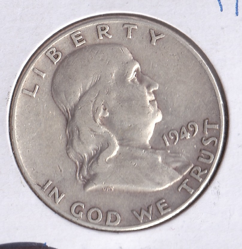 1949 P Franklin Silver Half Dollar NO COMBINED SHIPPING