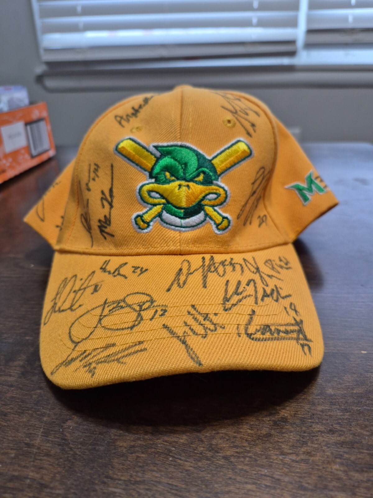 Madison Mallards signed hat 21 autographs