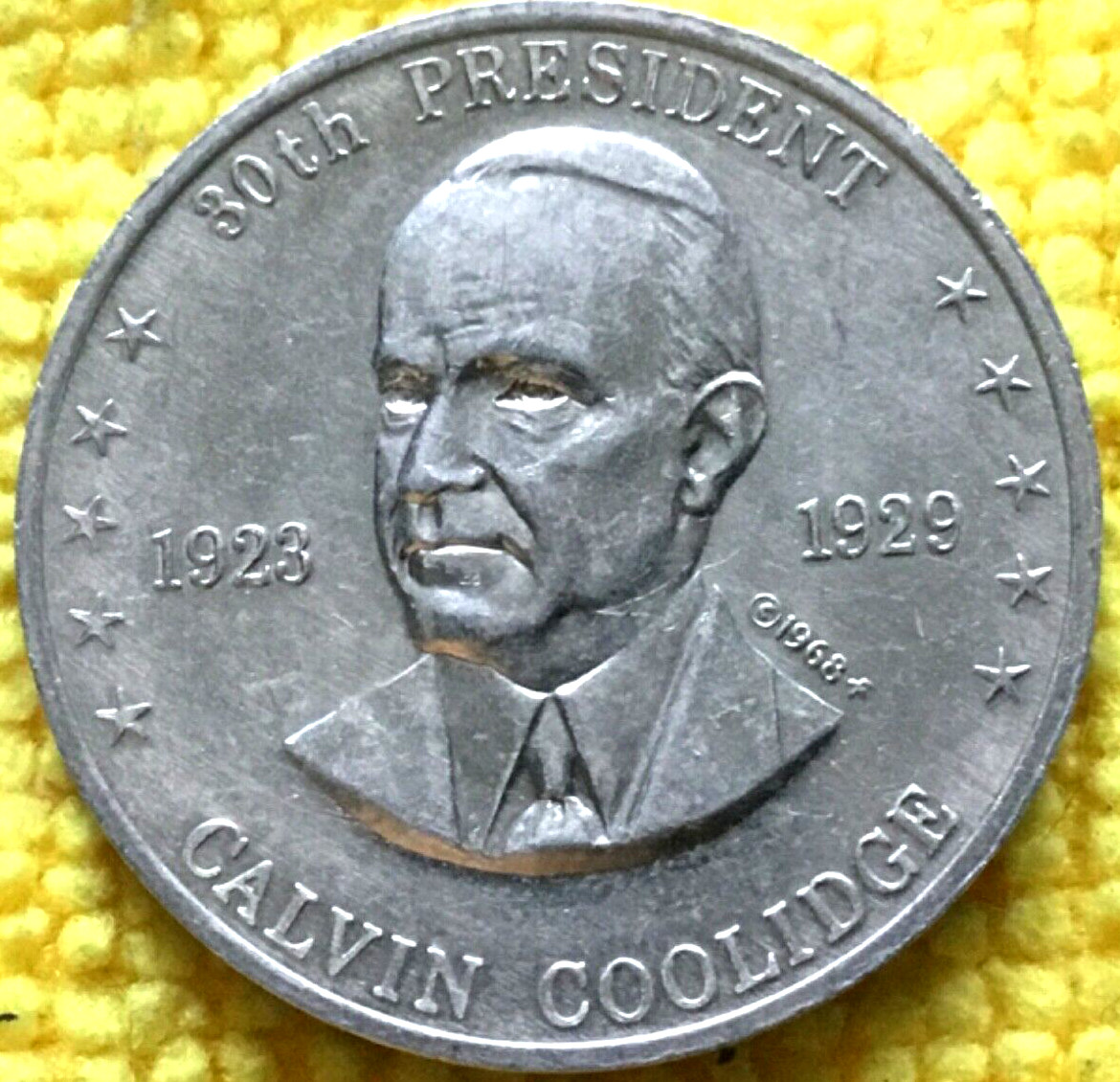 1968 Shell’s Mr. President Coin Game, Calvin Coolidge,  N #99393 Franklin Mint