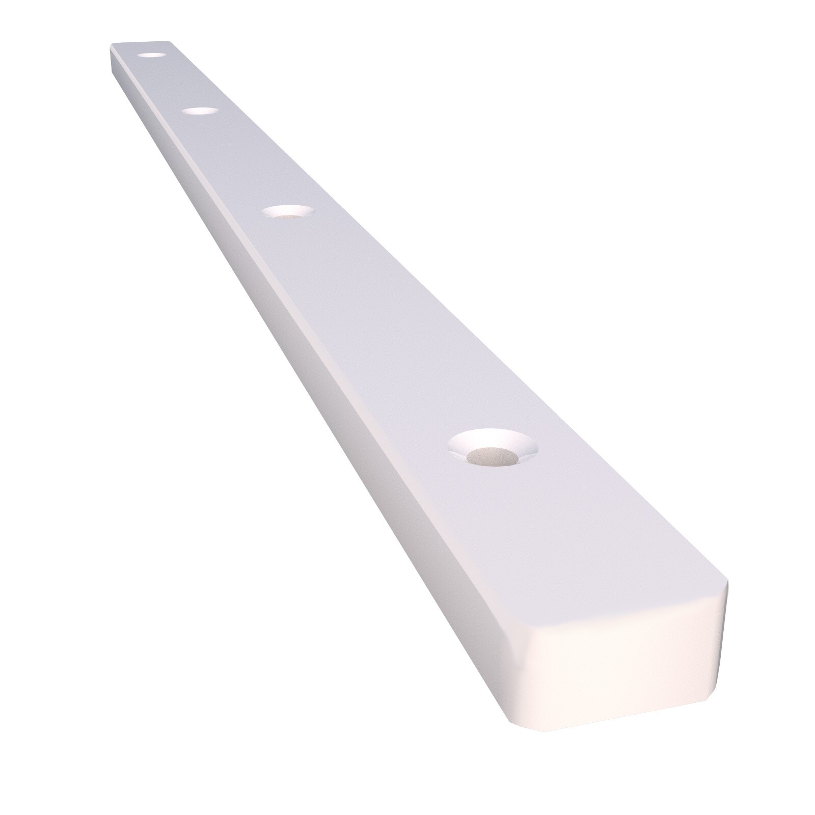 Plastic Drawer Rail 3/4" Extension Side Mounted White 11-1/4"