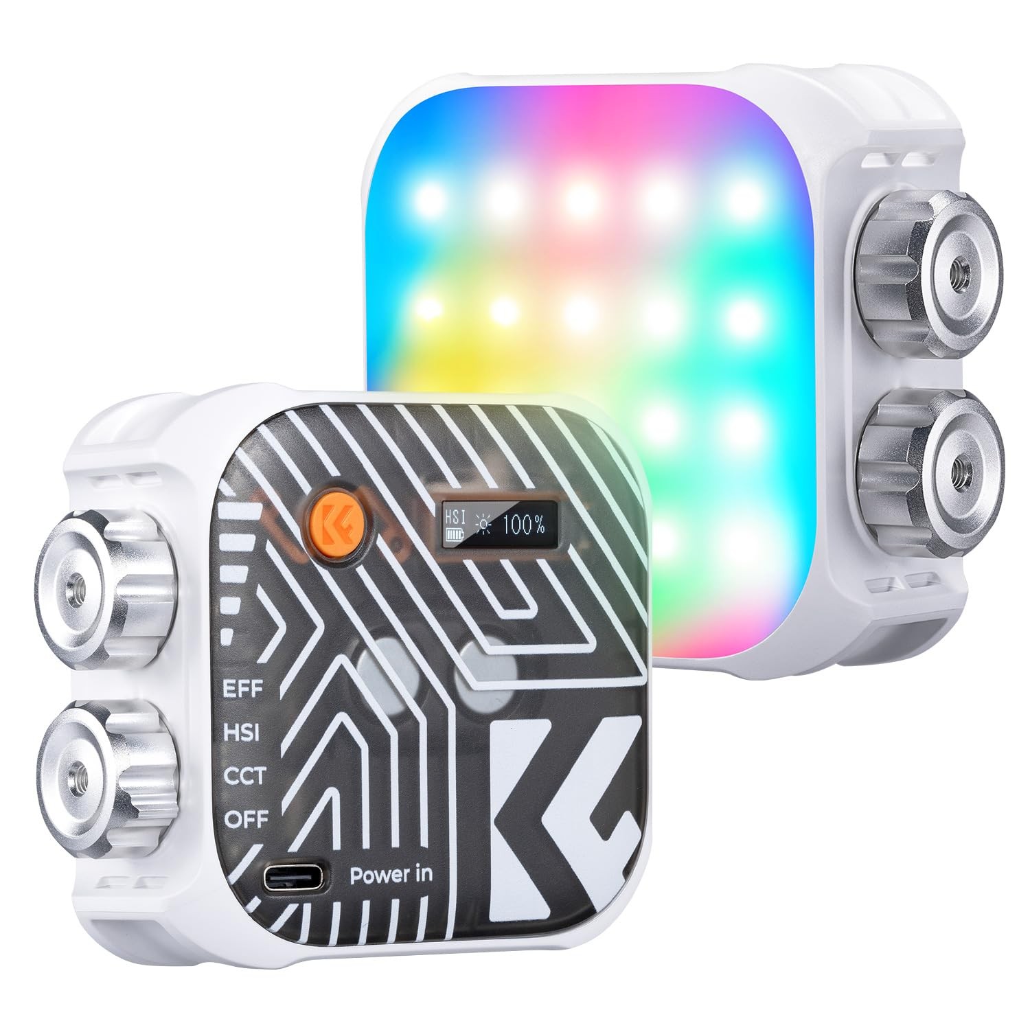 RGB Video Light 360 Full Color Portable LED Camera Light 2000mAh Rechargeable