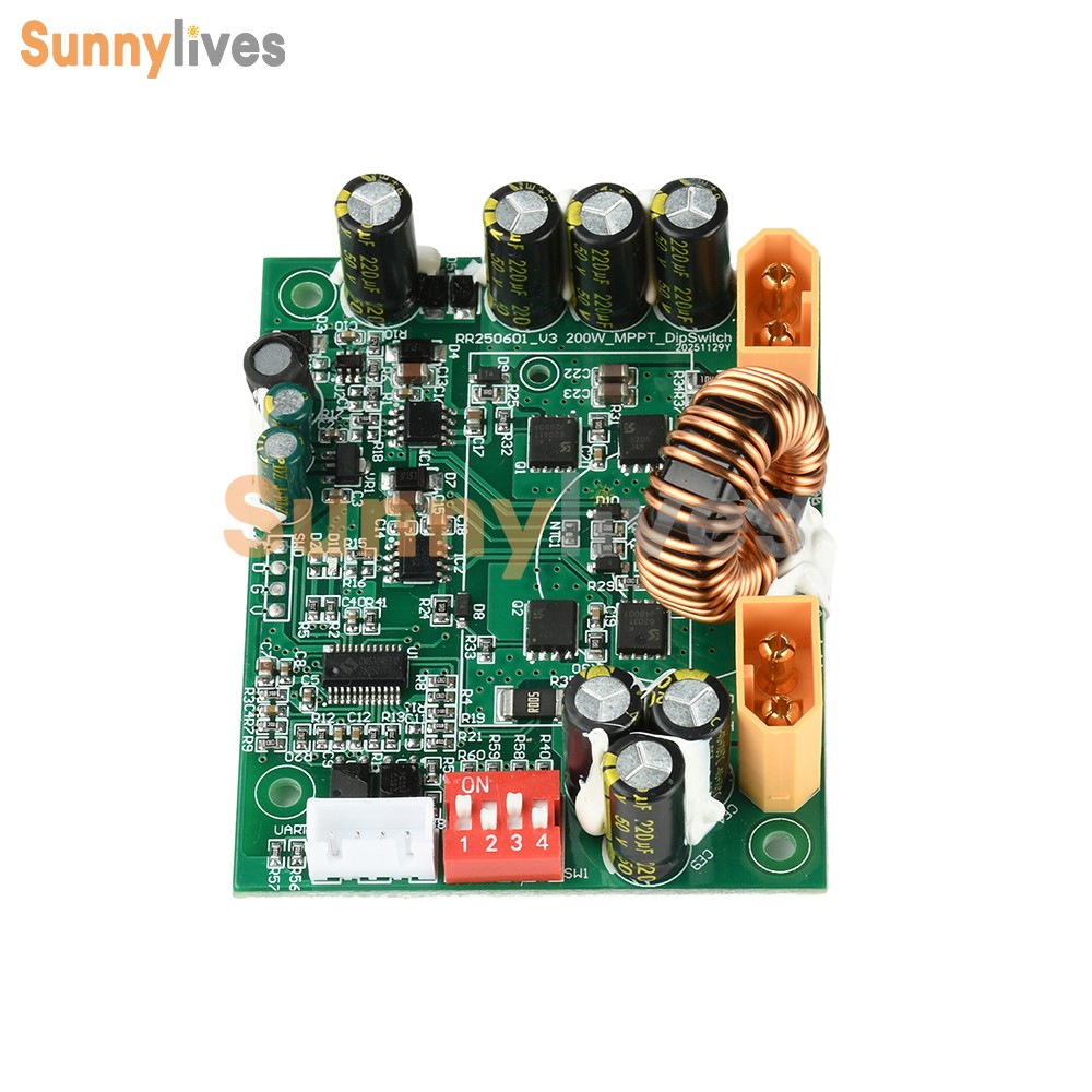 100W MPPT Smart Solar Controller DIP Switch for 12V 24V Energy Storage Systems