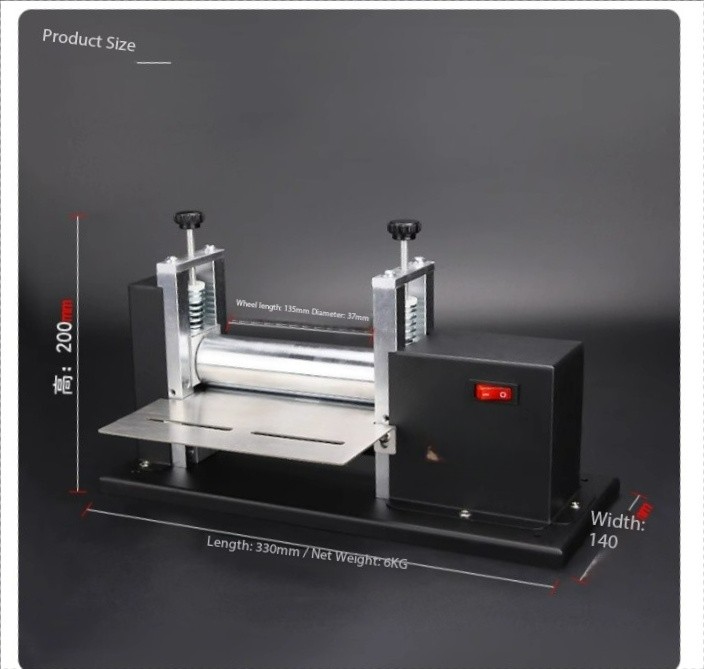 220V Small Electric Leather Drawing Machine Hand-cranking Leather Strip Machine
