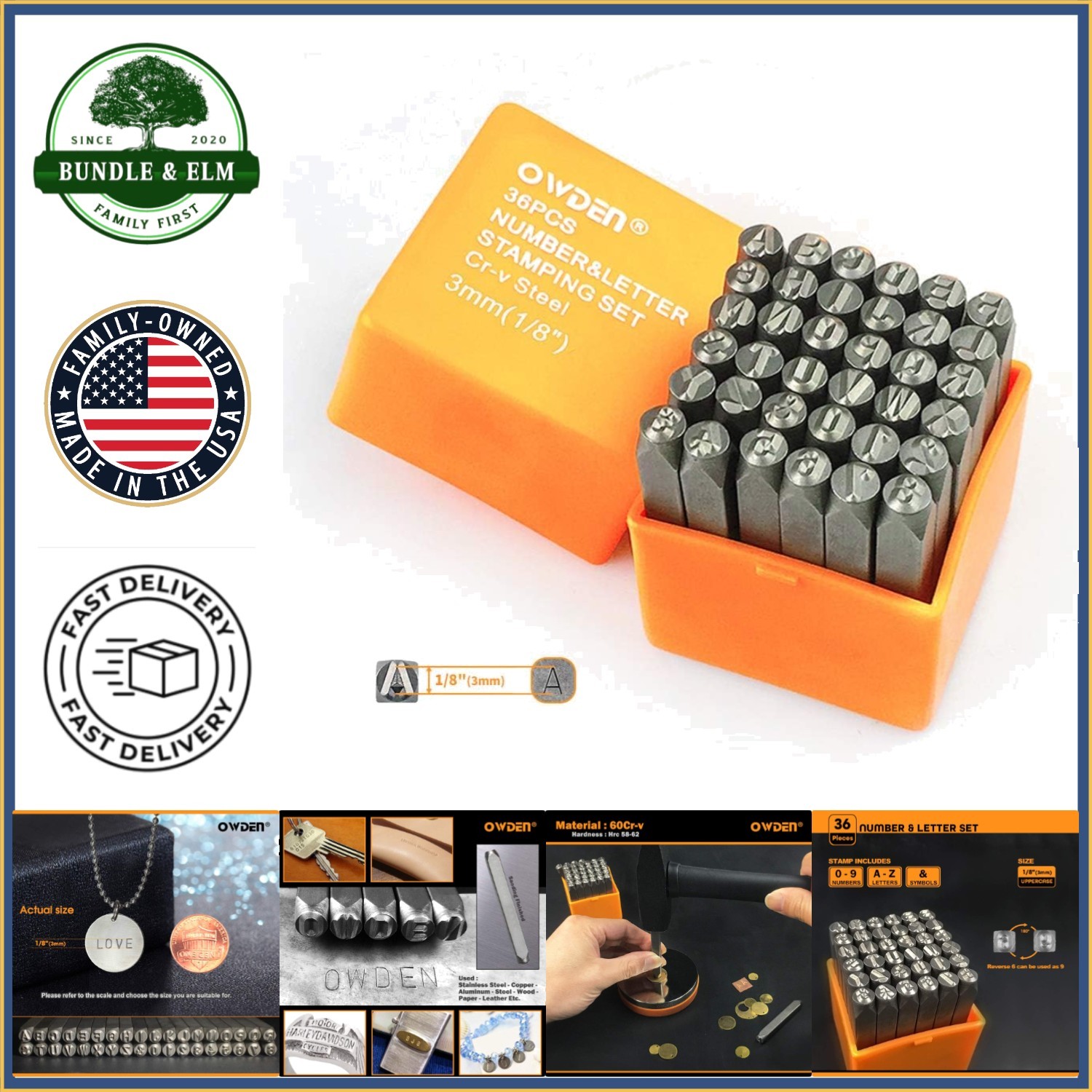 Metal Stamping Kit with 36 Tools, Perfect for Leather and Paper Crafting