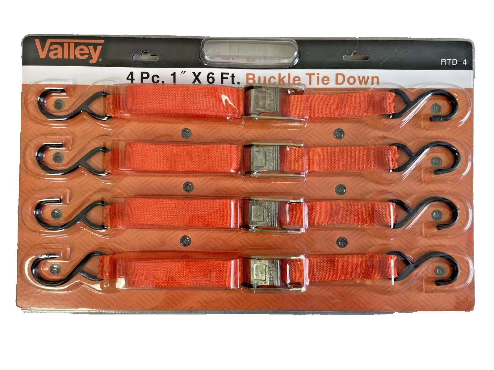 4Pc 1''x6' Buckle Tie Down