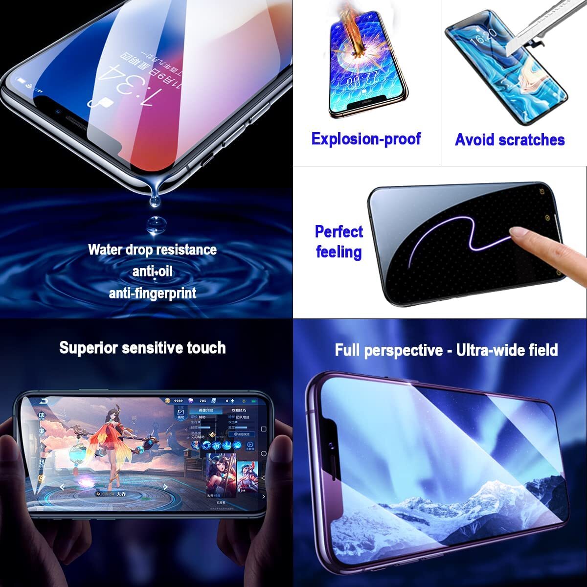 For iPhone XS LCD Screen Replacement Display Digitizer Assembly 3D Touch Screen