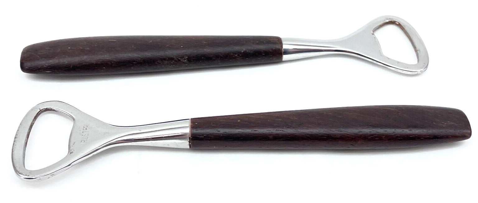 Rusteri Bottle Opener Set of 2 with Wooden Handle 6"
