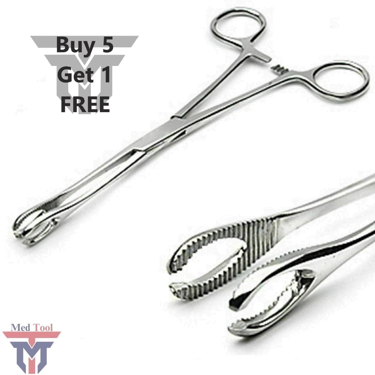 BODY PIERCING Forceps Kit Hemostat SPONGE CLAMP 6" Straight New