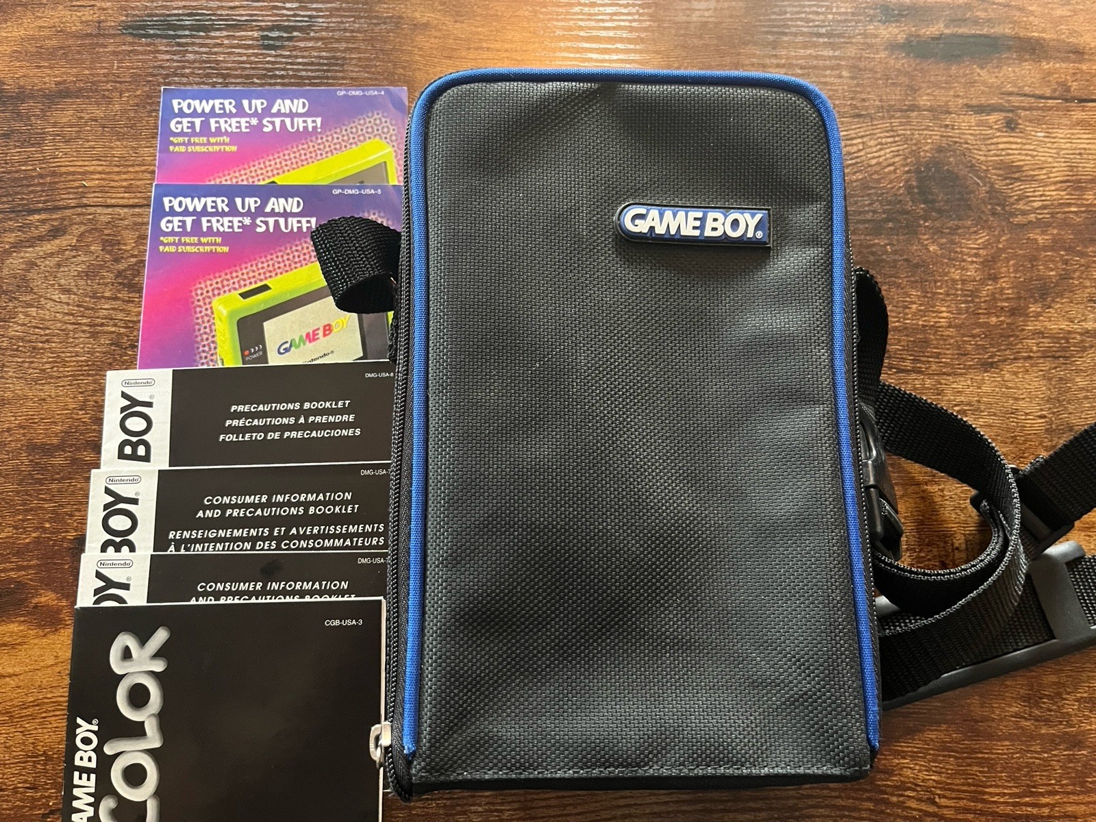 Original Gameboy Color Carrying Case And Manuals Lot Nintendo