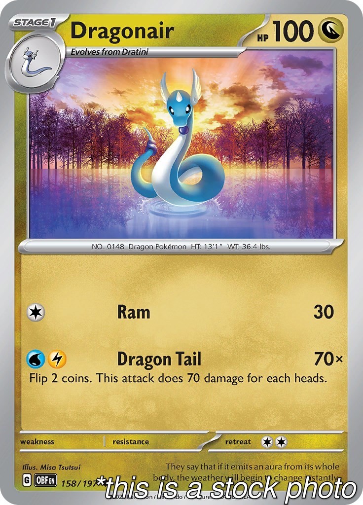 Dragonair - 158/197 - Obsidian Flames - NM