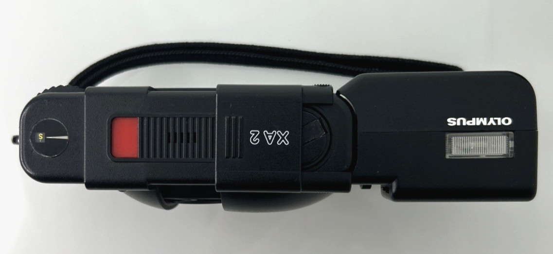 Olympus XA2 + A16 Flash Black Point & Shoot Camera, Case, Strap, IB - Working