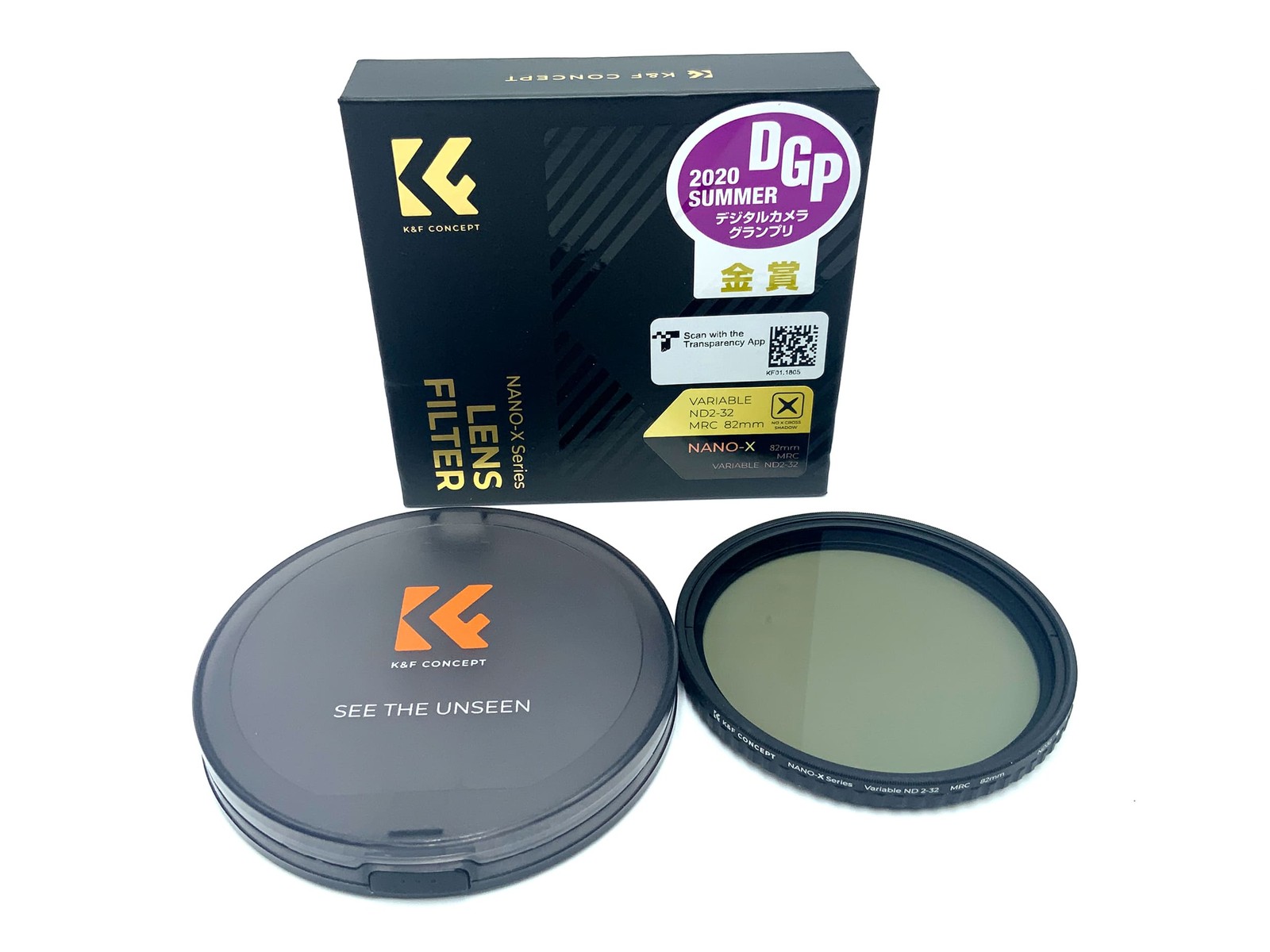 K&F Concept Nano-X MRC Variable ND2-32 Graufilter 82mm Round Filter In Box