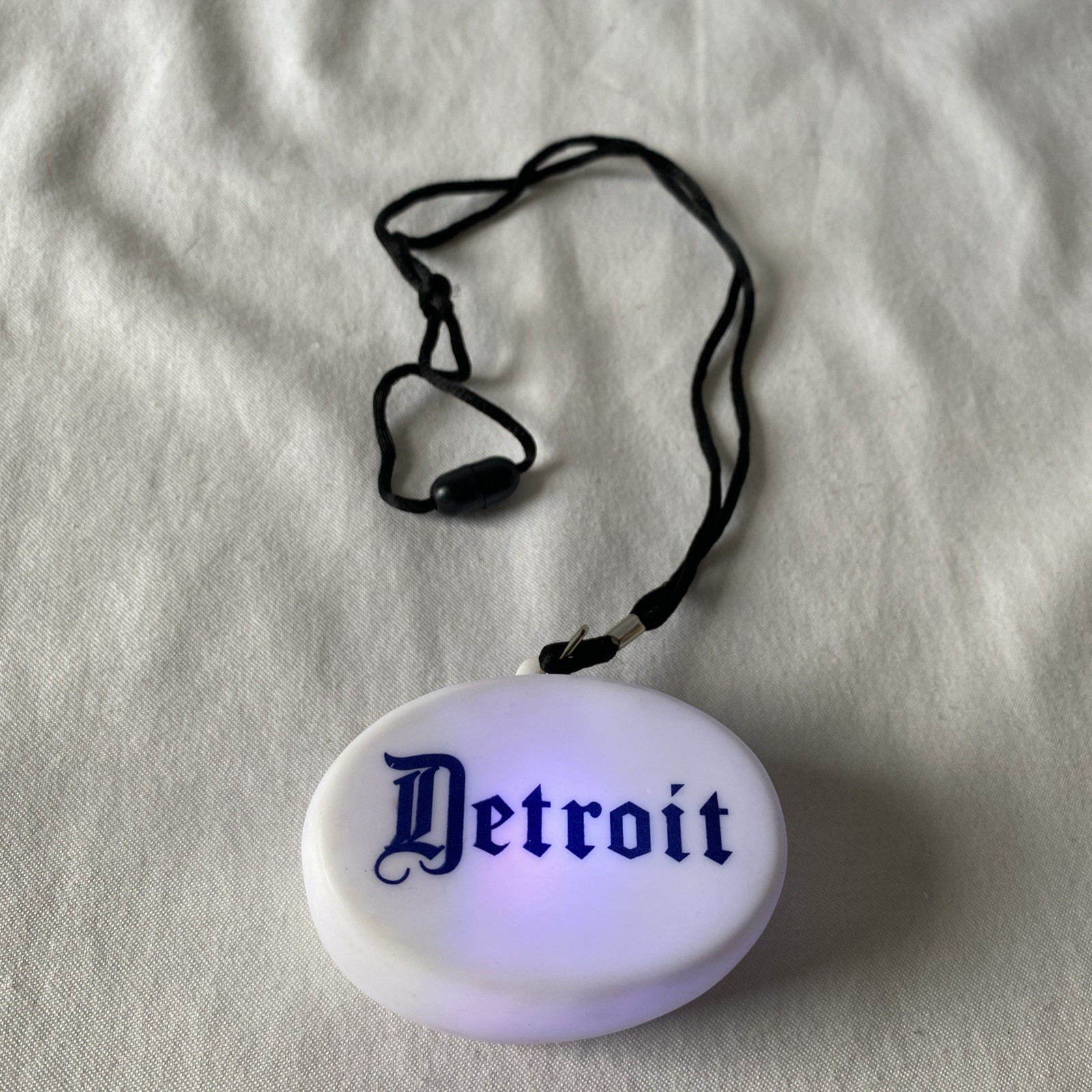 Detroit Fan Wear Light Up Necklace Plastic Globe Streetwear Night Life