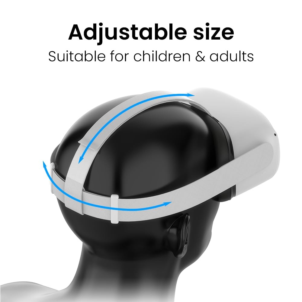 Replacement Head Strap for Meta Quest 2 / Oculus Quest 2, Lightweight Adjusta...