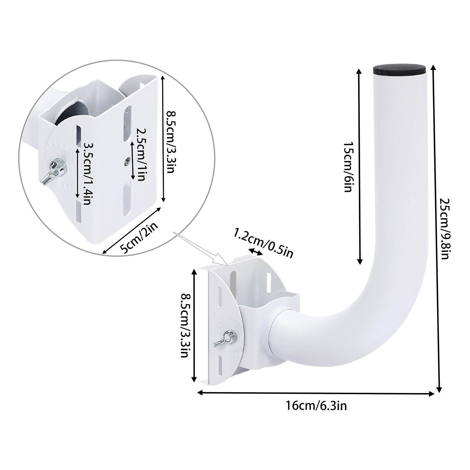 4-Pcs Universal Wireless Bridge Bracket Mount for Outdoor Client Bridge CPE-25cm
