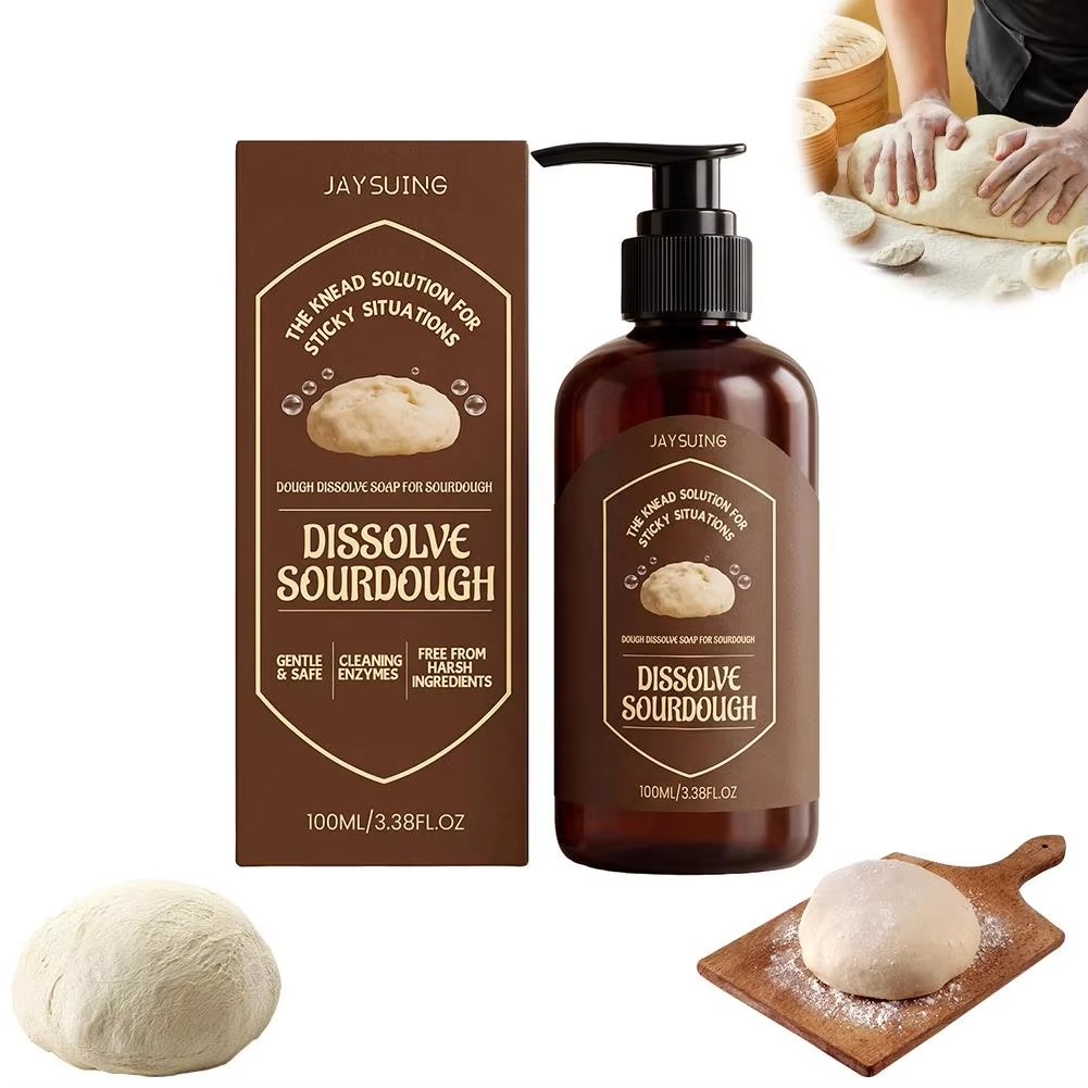 Dough Cleaner Soap for Sourdough, Enzyme Powered Dissolve Cleaning for Kitchen