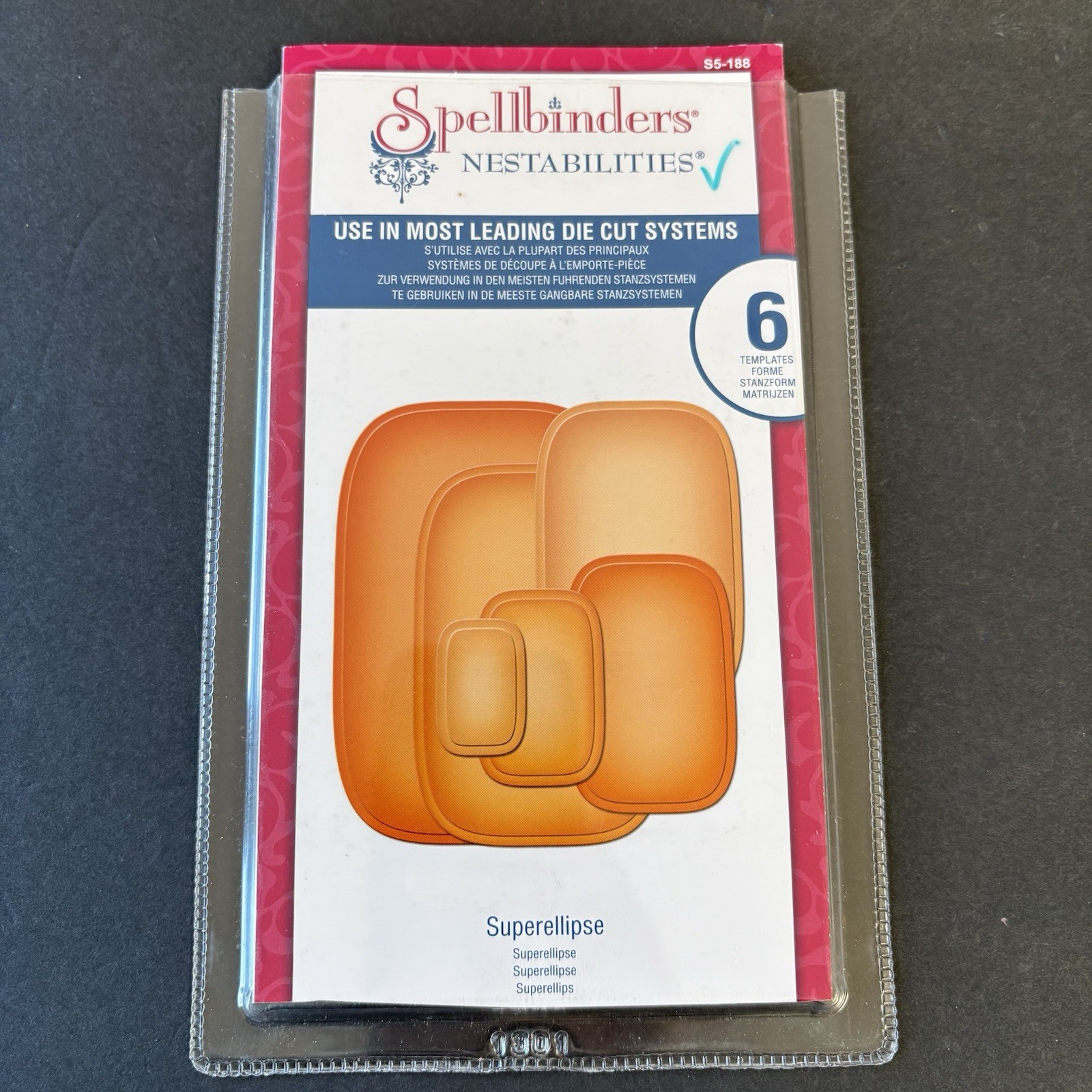 Spellbinders Superellipse Rounded Set of 6 Nesting Metal Cutting Dies S5-188