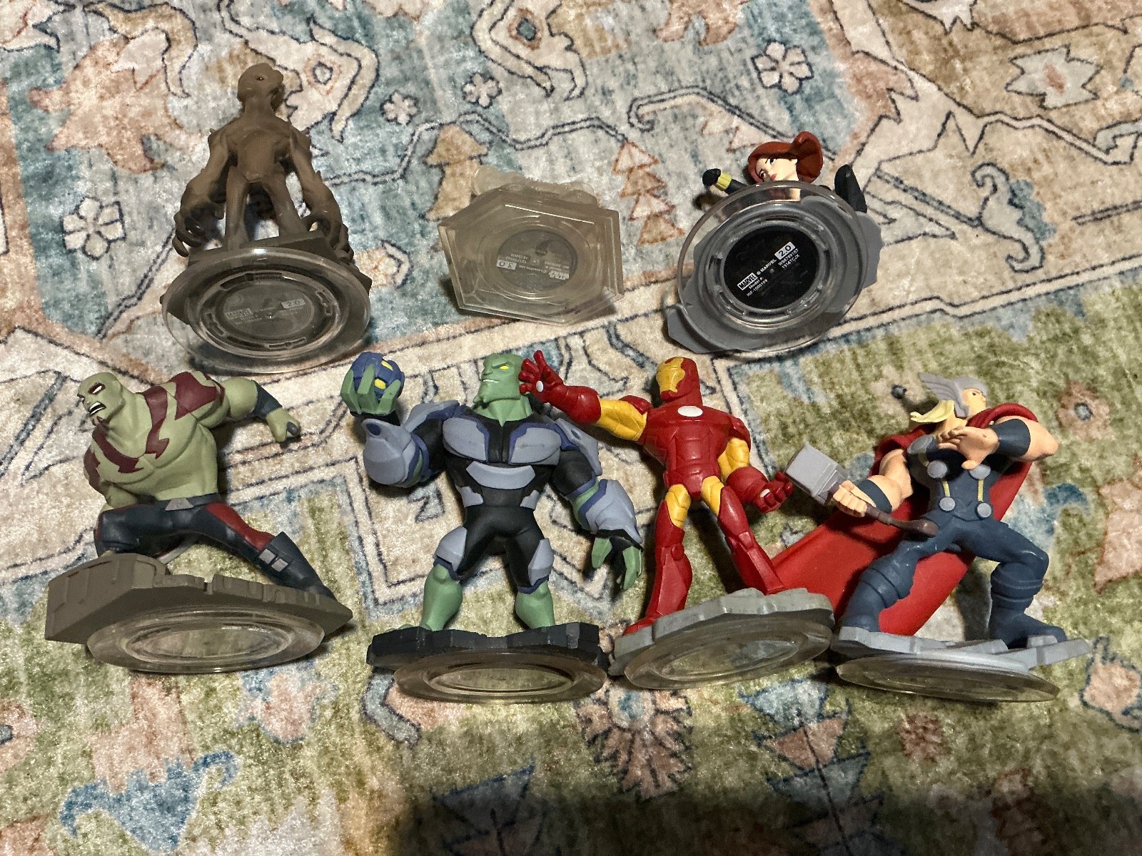 Lot 7  Disney Infinity Marvel Figure Toys Life Groot Hulk Iron Man Thor Avengers