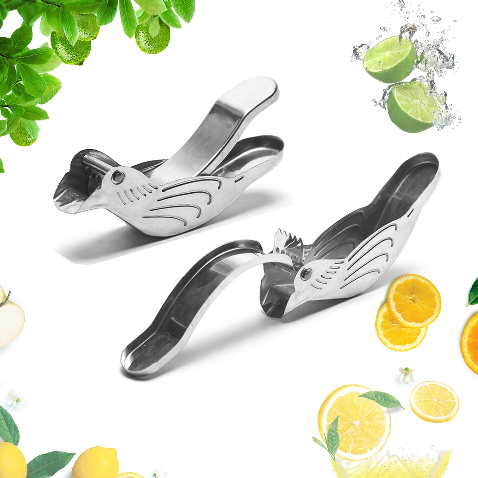 Bird Shaped Lemon Juicer, Stainless Steel Manual Citrus Squeezer, Bird Design...