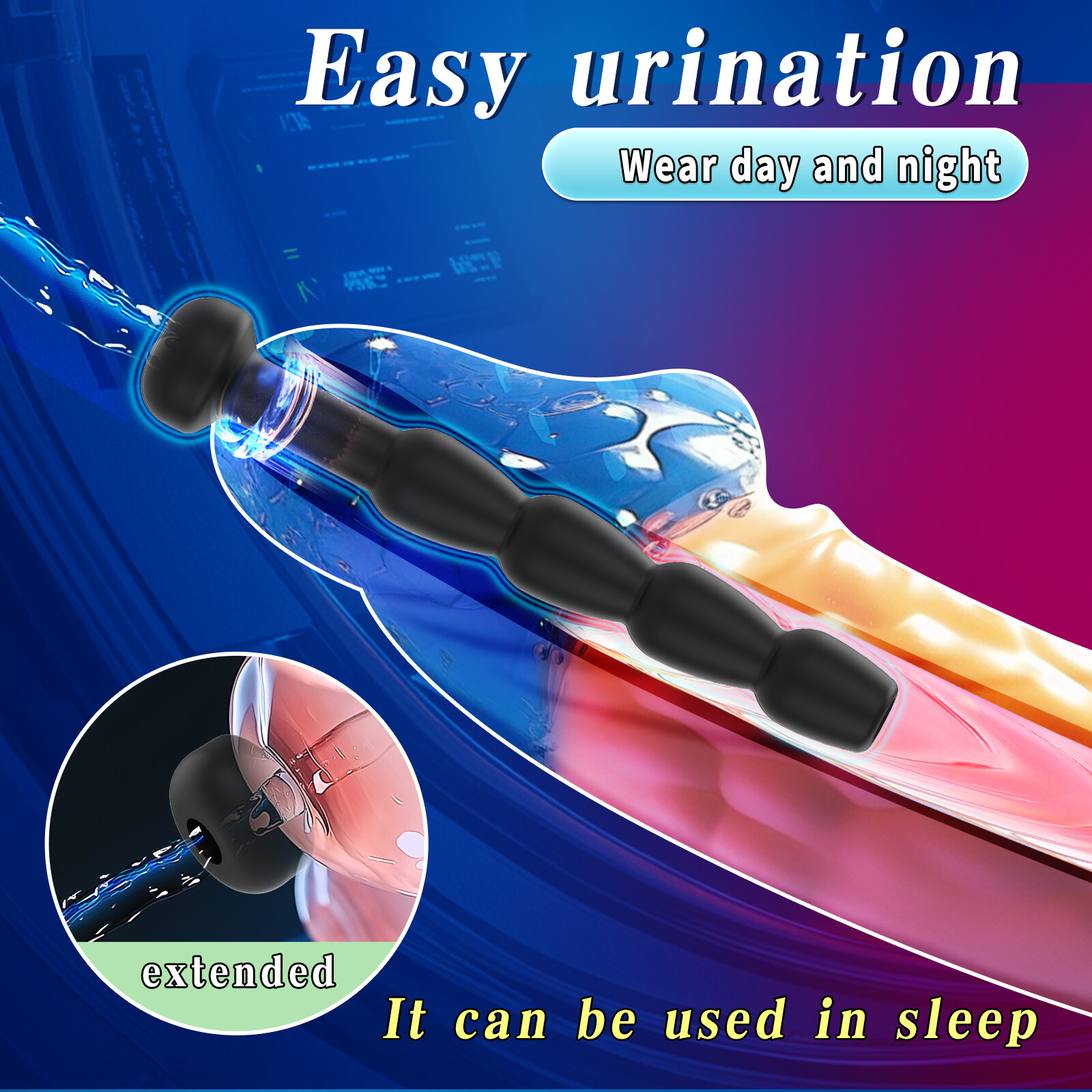 Male Hollow Penis Plug Urethral Expander Dilator Expander BDSM Enhancer Toys