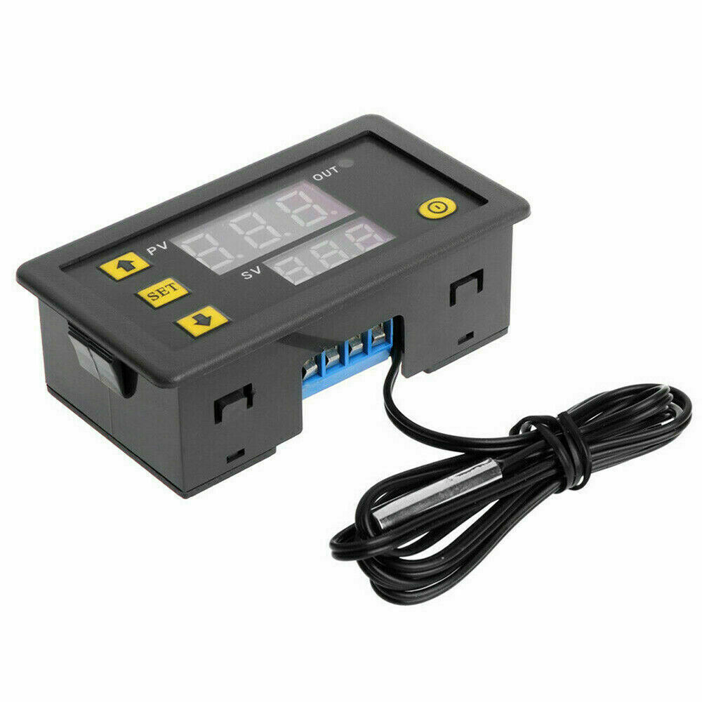 High Precision Digital Temperature Thermostat Controller Red Blue W3230 AC DC