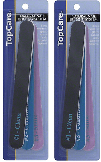 2 PACK - TopCare Beauty Natural Nail Buffing System, 3 Buffers