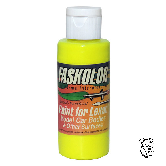 FASKOLOR #40101 FLUORESCENT YELLOW Airbrush Paint RC Body Car Truck - PARMA