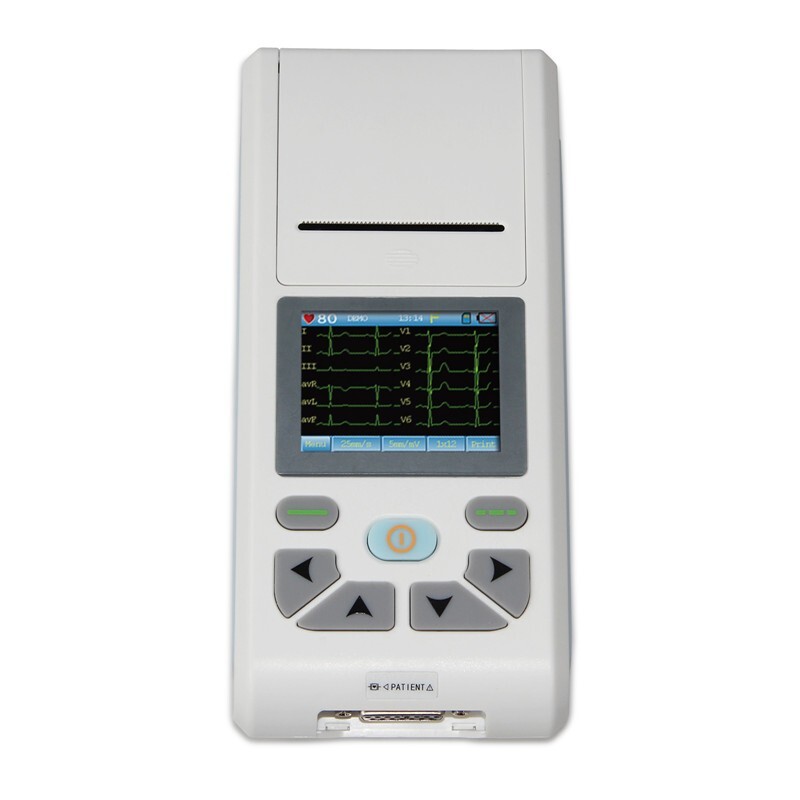 12-lead ECG/EKG Machine Touch Screen with Printer PC Software and Handbag