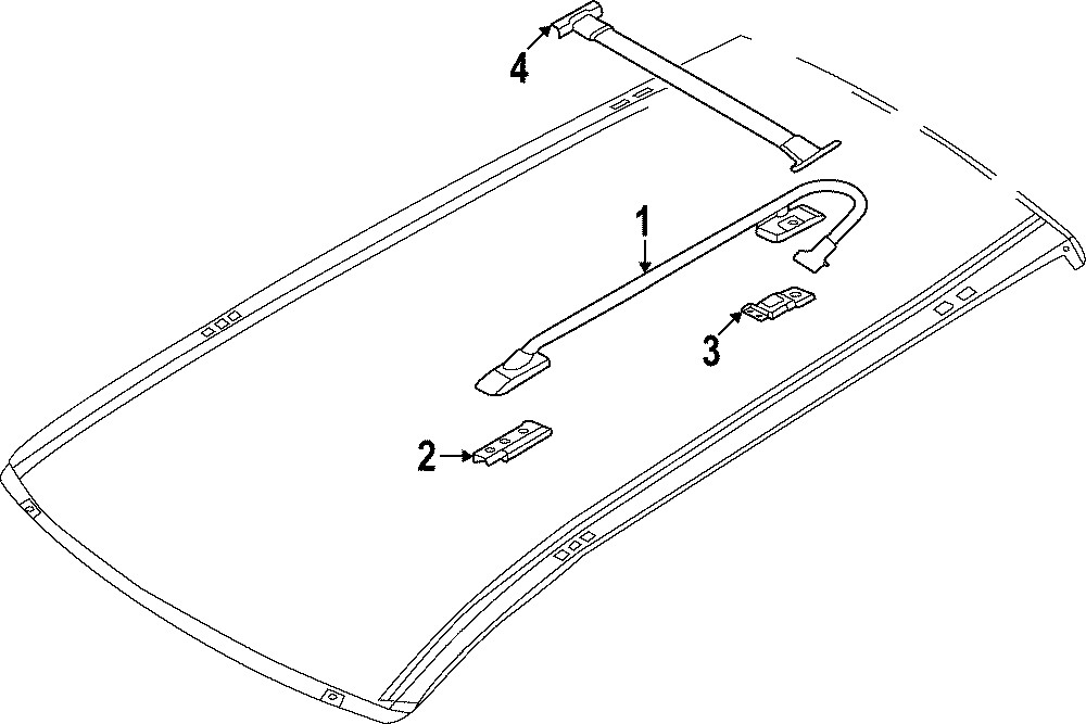 Genuine Nissan Roof Luggage Carrier Side Rail Bracket 738A1-9A41A