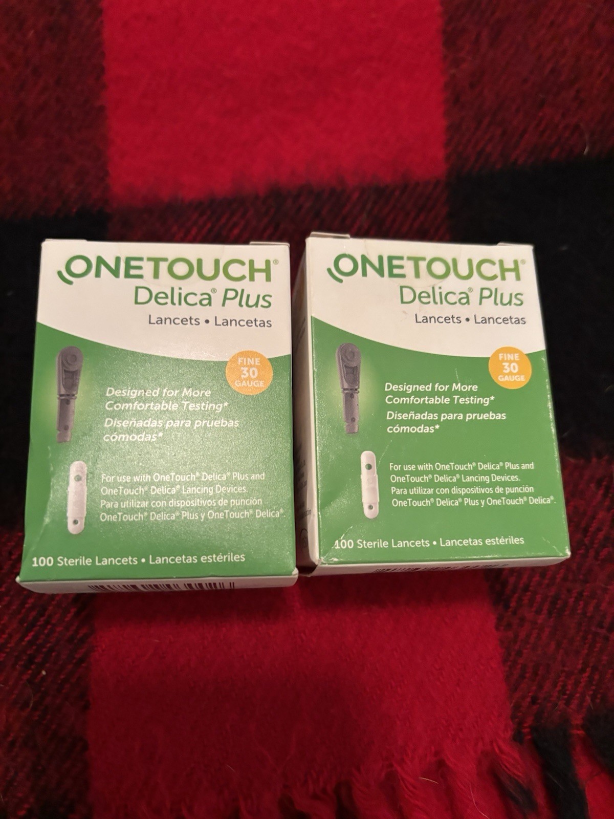 one touch delica plus lancets 30 gauge 2 Boxes Of 100 Ct