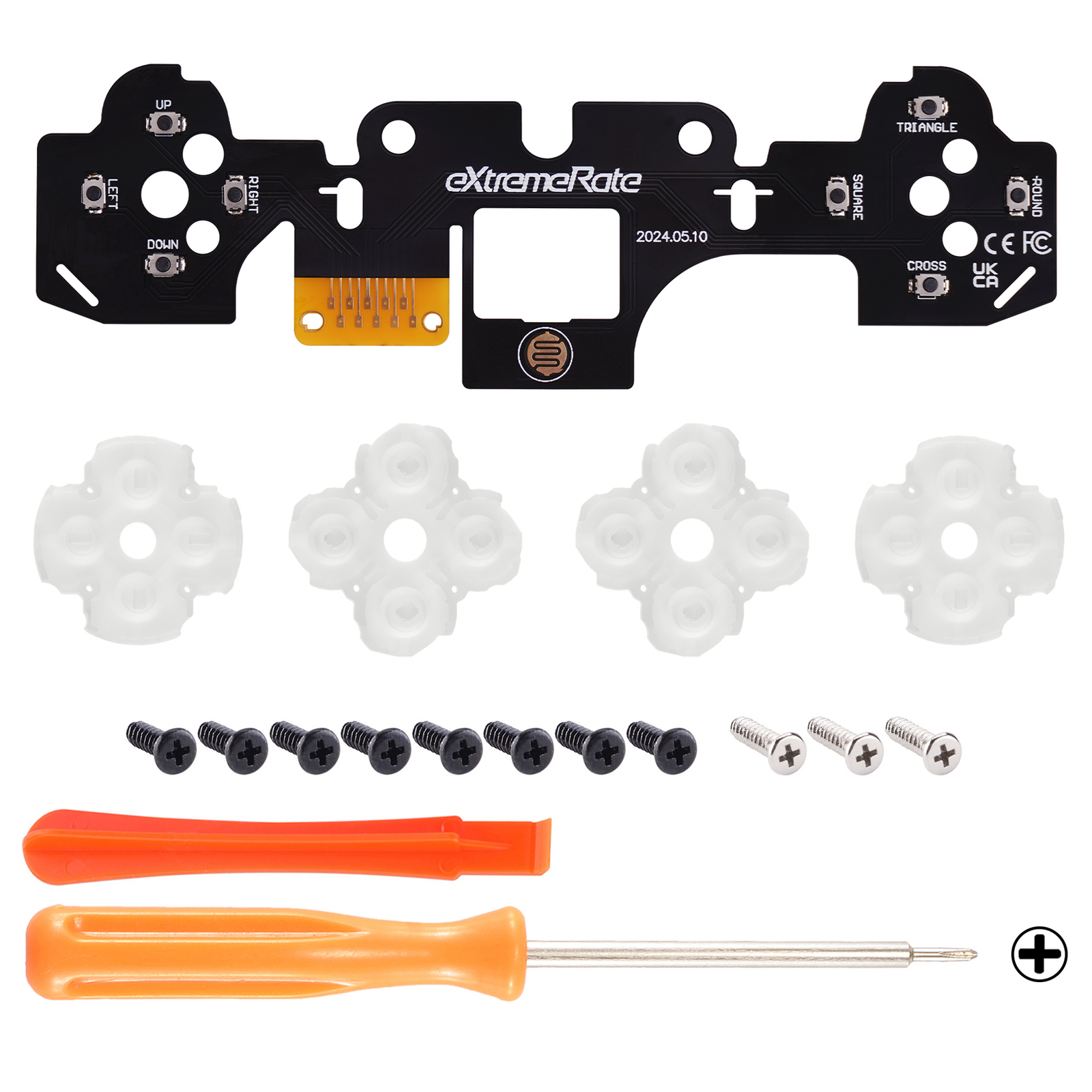 eXtremeRate Face Clicky Kit V3 for PS5 Controller BDM-010 BDM-020 Face Buttons