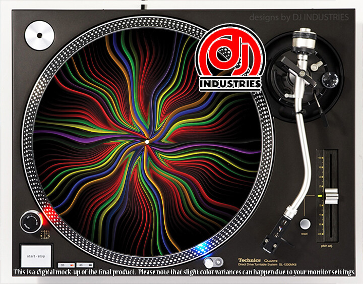 Color Twitch - 7"-12" DJ slipmat for LP turntable record player