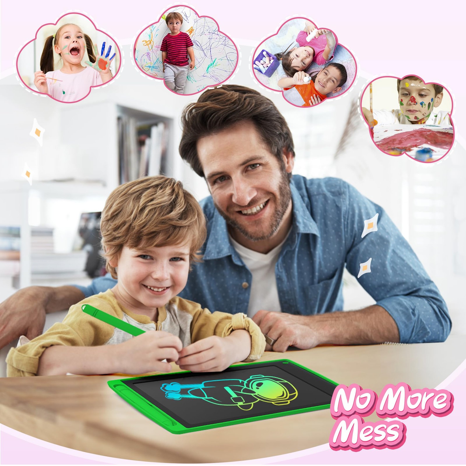3 Pack LCD Writing Tablet, Colorful Toddler Drawing Tablet Doodle