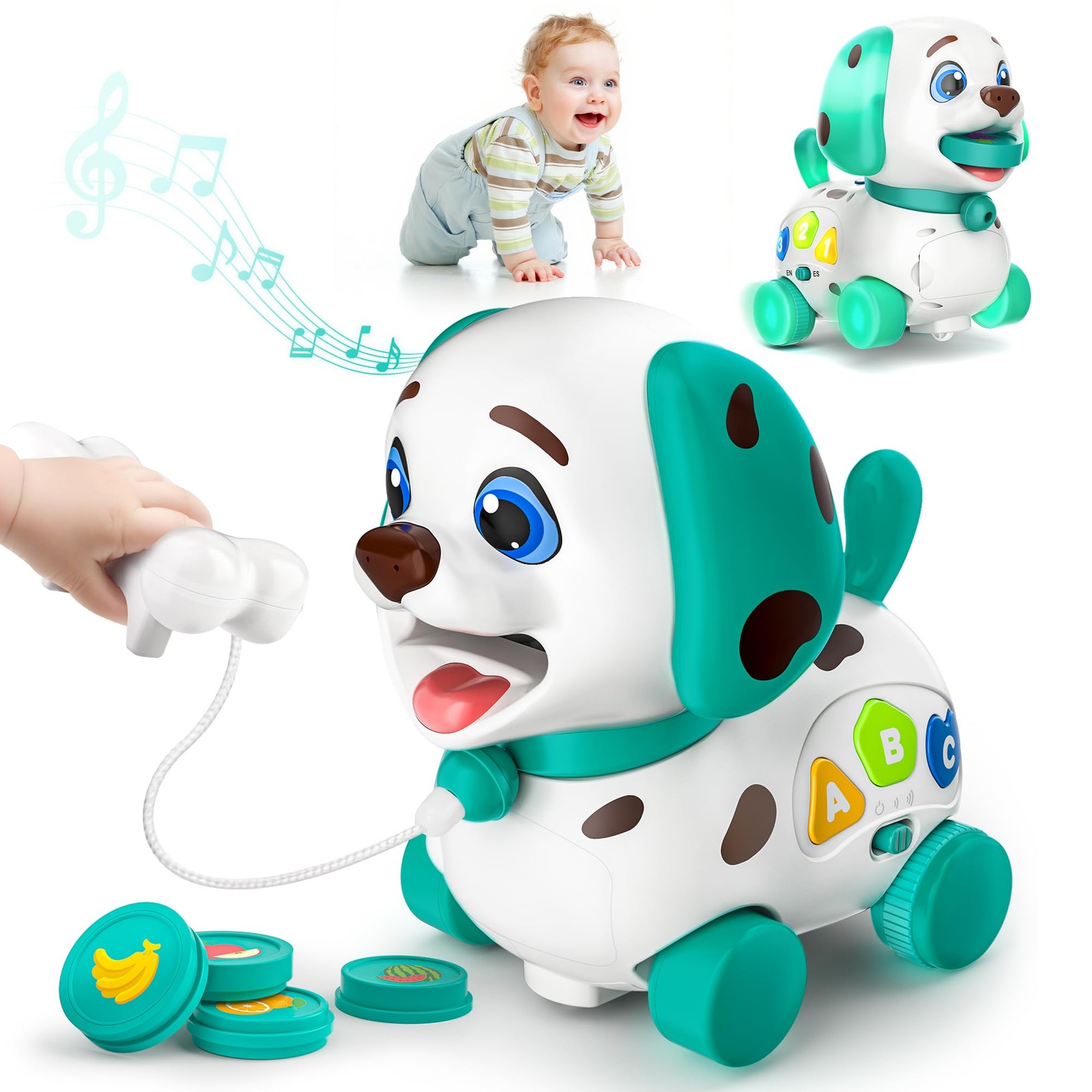 Baby Musical Bilingual Puppy Toy Gift for 1-Year-Old Boys & Girls 6-18 Months