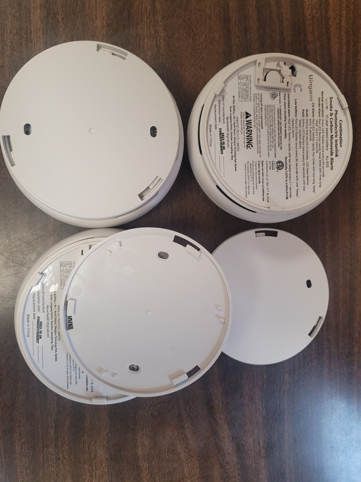 Interconnected Smoke & Carbon Monoxide Detector 10-Year Lithium 3 Pack Wireless
