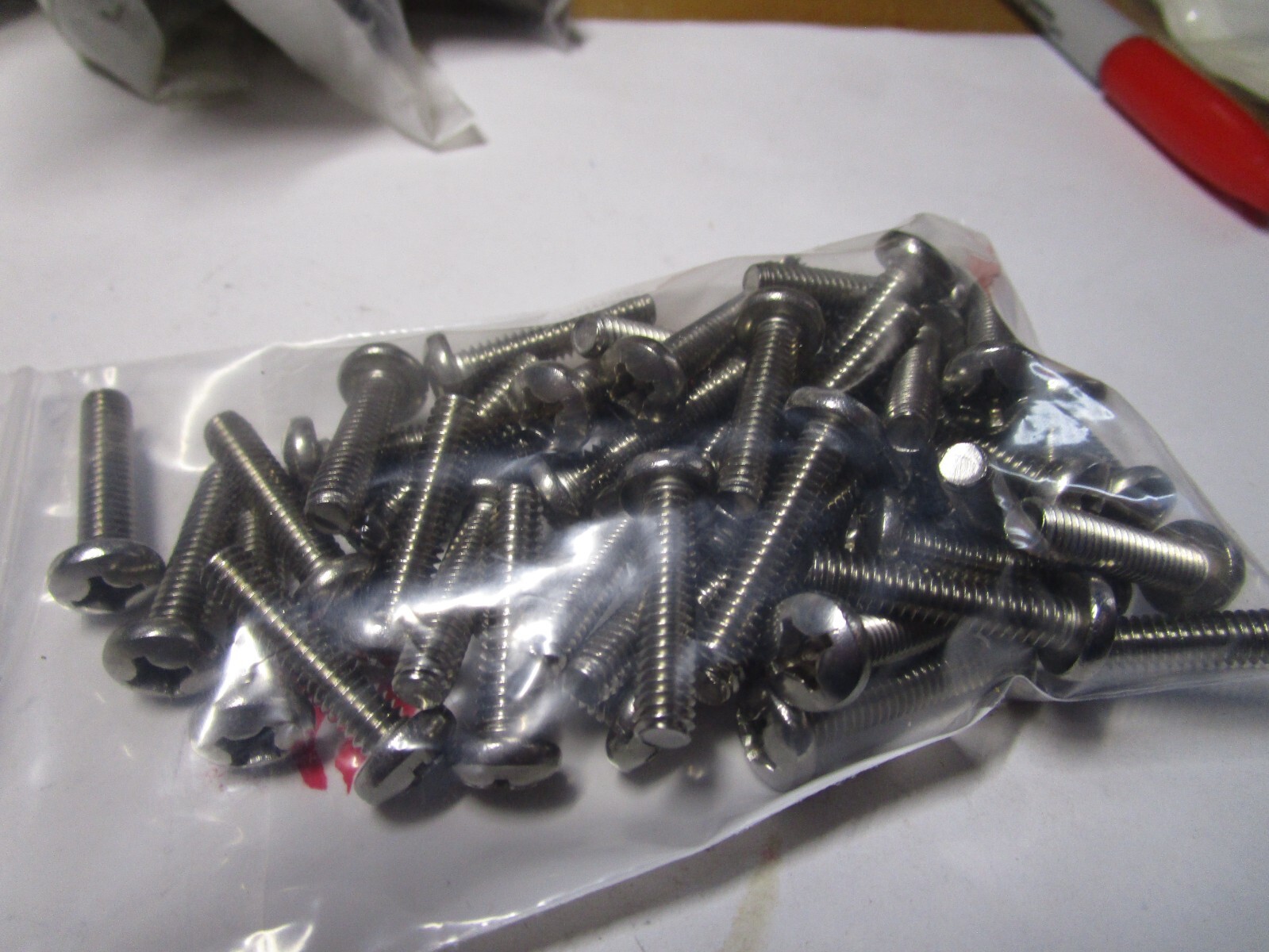 #12-24 x 1" Phillips Pan Head Grade 18-8 Stainless Steel Machine Screw QTY 50