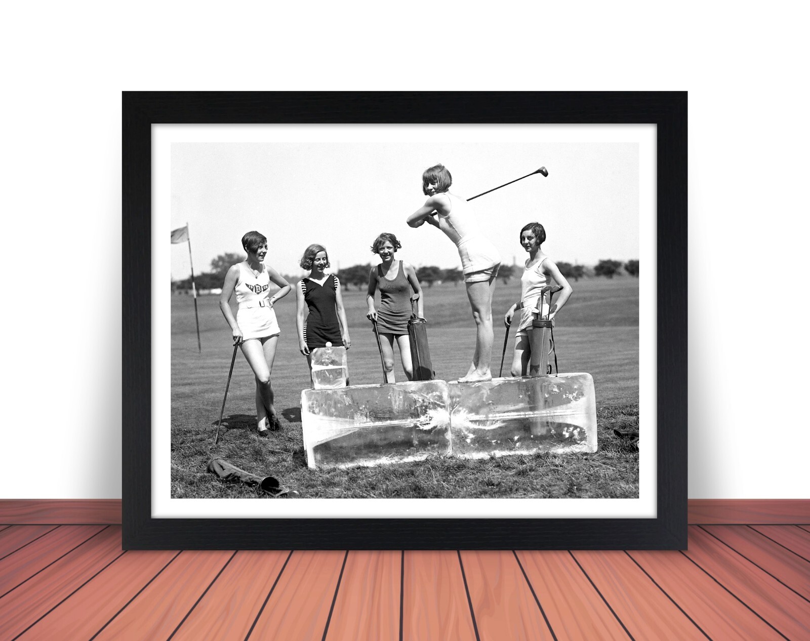 Framed "GOLF GIRLS" Golf Photo Vintage Ladies Golfing - 8x10 or 11x14 (W4)