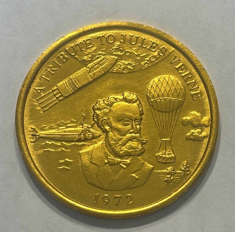 1972 Krewe of REX Gold 1.5” Aluminum New Orleans Mardi Gras Doubloon (T10)