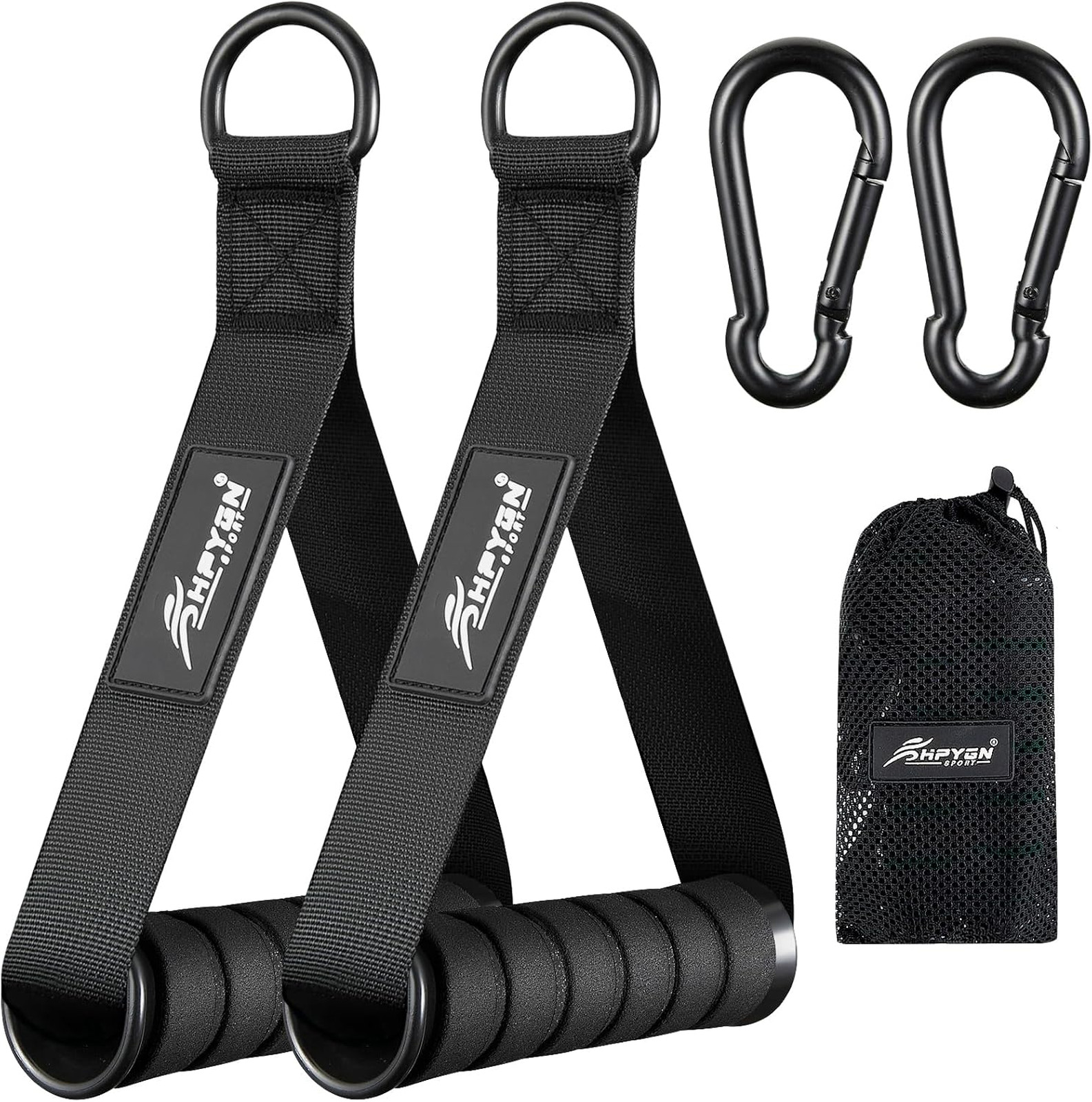Exercise Handles Set for Resistance Bands and Cable Machines, Heavy Duty Gym