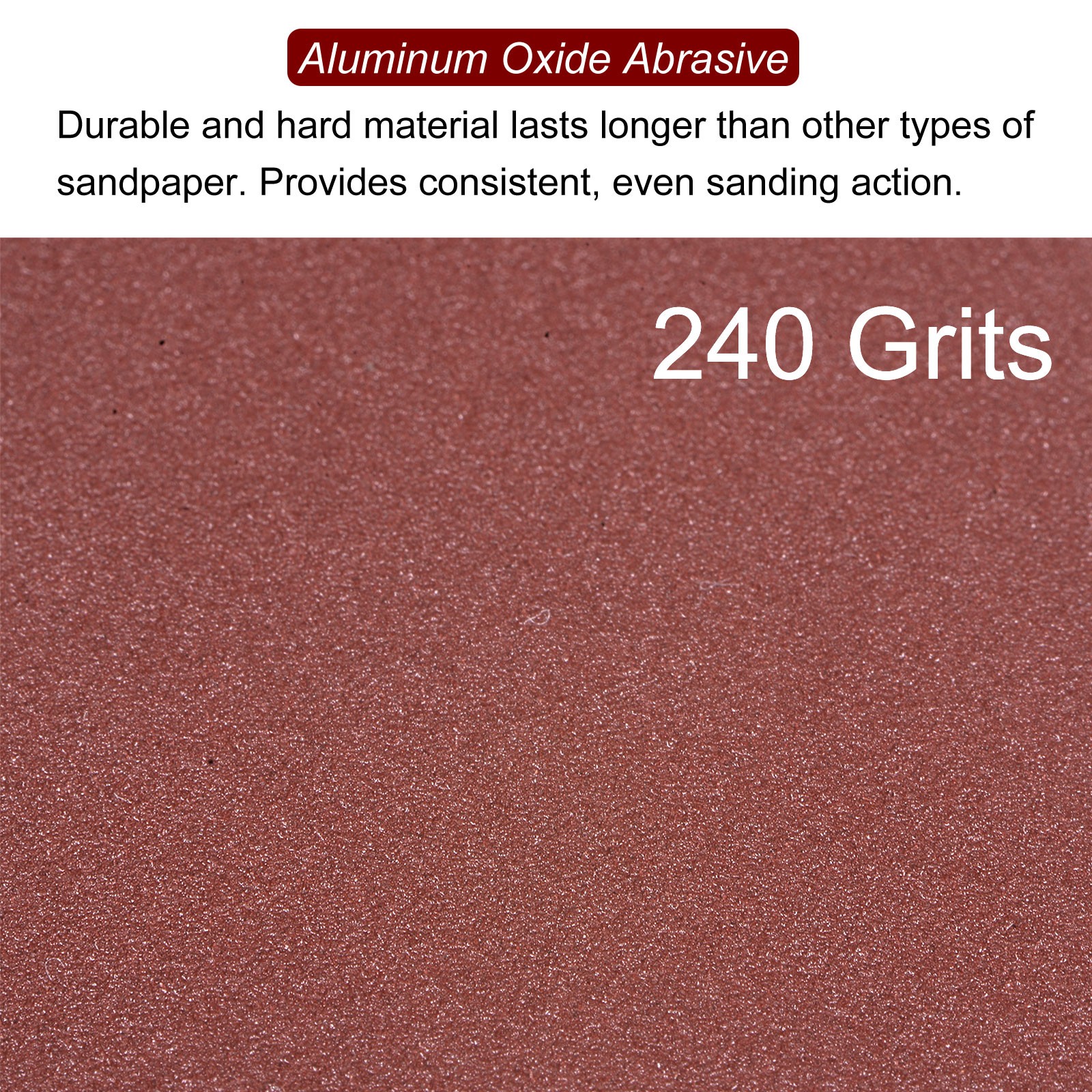 120pcs 240 Grits 80mm Aluminum Oxide Triangular Hook & Loop Sandpapers Pads